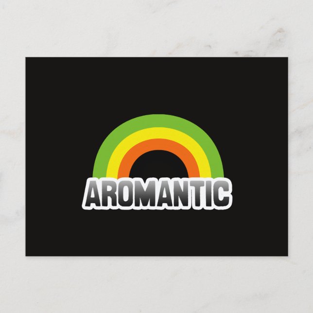 Cartão Postal Orgulho Aromântico (Frente)