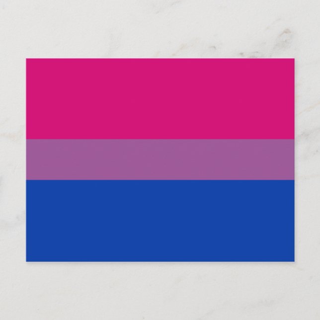 Cartão Postal Orgulho Bissexual (Bandeira Bi) (Frente)