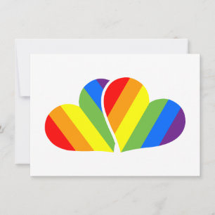 Cartão Postal Orgulho Corações Arco-íris - Amor LG