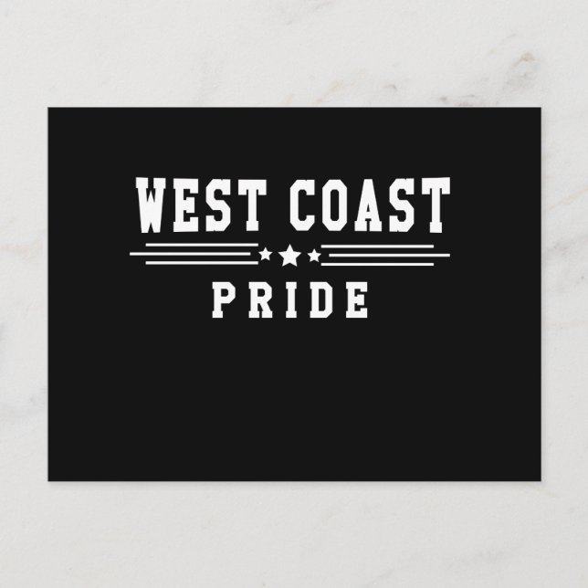 Cartão Postal Orgulho da Costa Oeste (Frente)