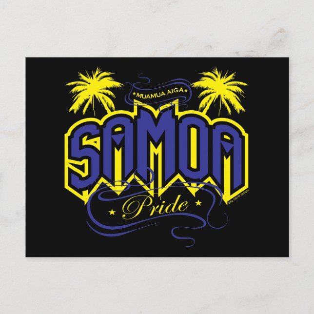 Cartão Postal Orgulho de Samoa (Frente)