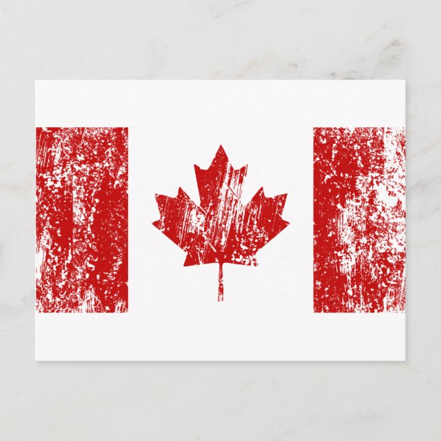 Cartão Postal Orgulho de Sinalizador do Canadá (Frente)
