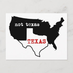 Cartão Postal Orgulho do Texas! Texas / Não Texas