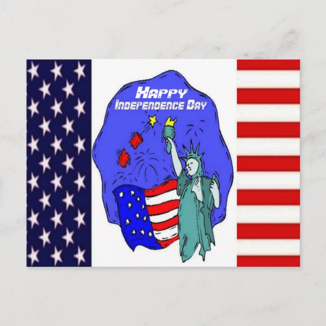 Cartão Postal Orgulho dos EUA - Dia da Independência (Frente)