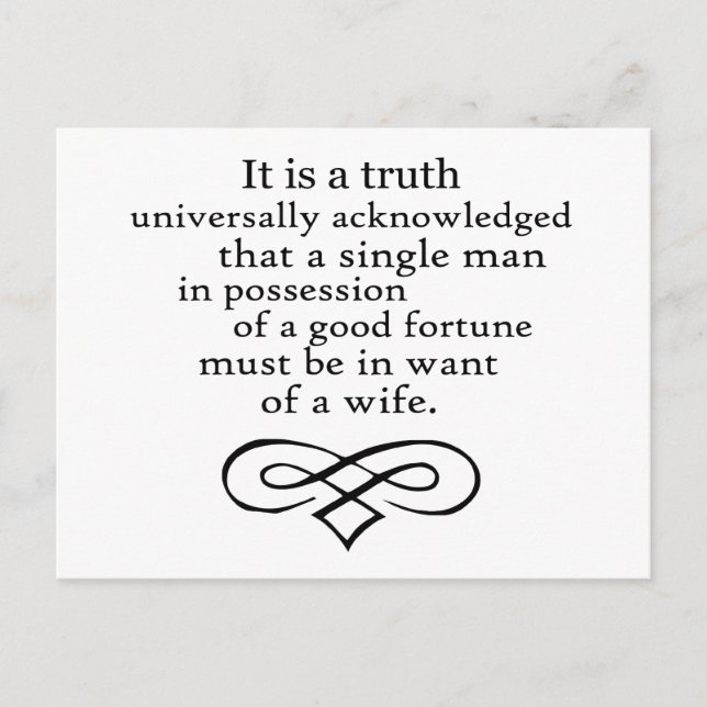 Cartão Postal Orgulho e Preconceito (Frente)