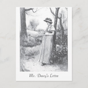 Cartão Postal Orgulho e preconceito: Letra do Sr. Darcy