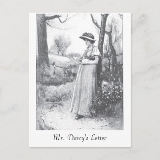 Cartão Postal Orgulho e preconceito:  Letra do Sr. Darcy