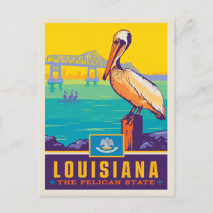 Cartão Postal Orgulho Estatal Louisiana