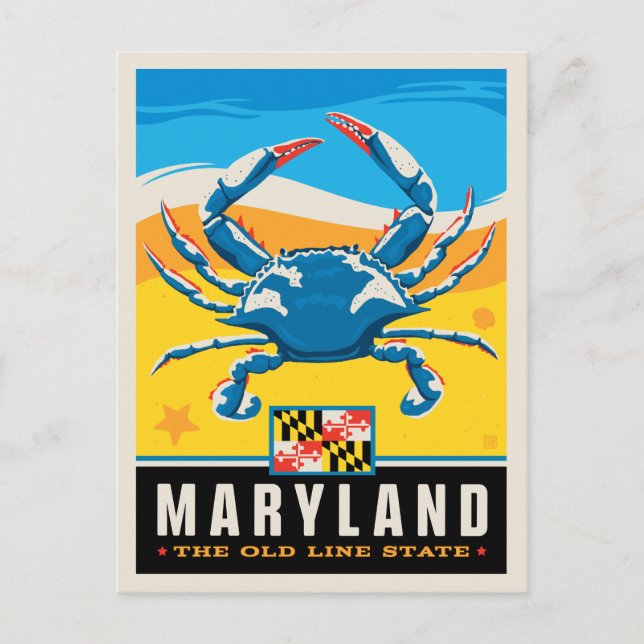 Cartão Postal Orgulho Estatal | Maryland (Frente)