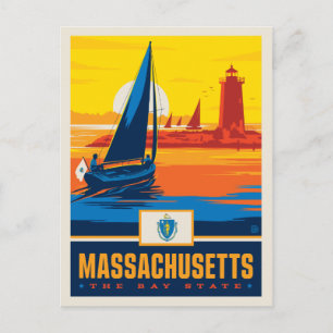 Cartão Postal Orgulho Estatal Massachusetts