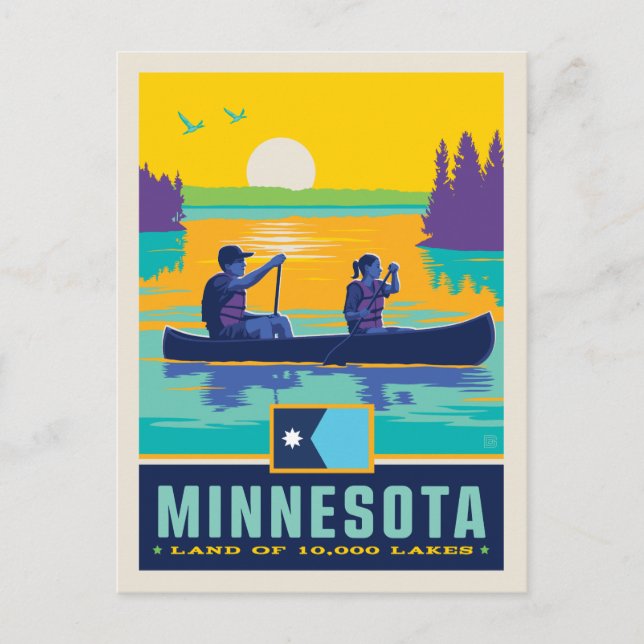Cartão Postal Orgulho Estatal | Minnesota (Frente)