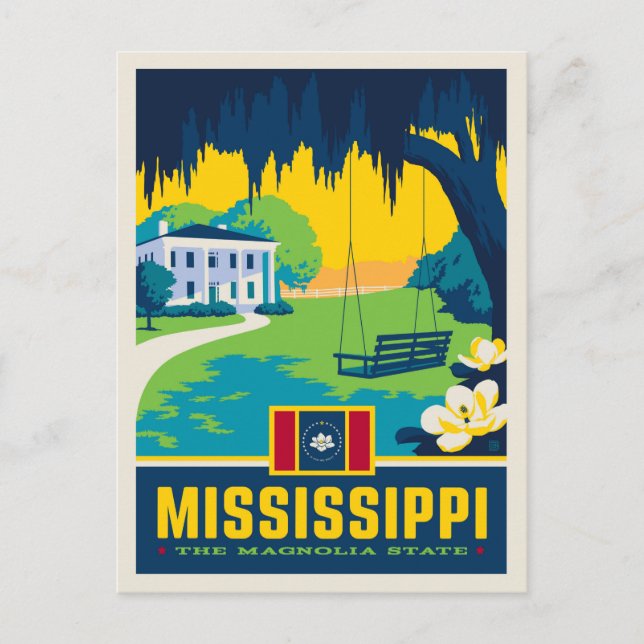 Cartão Postal Orgulho Estatal | Mississippi (Frente)