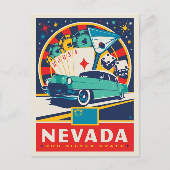 Cartão Postal Orgulho Estatal | Nevada (Frente)