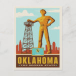 Cartão Postal Orgulho Estatal | Oklahoma<br><div class="desc">Anderson Design Group é uma ilustração e design de prêmio vencedora em Nashville,  Tennessee. O fundador Joel Anderson dirige uma equipe de artistas talentosos para criar a arte original da poster,  que se parece com impressões clássicos de propaganda desde a 1920 até os anos 60.</div>