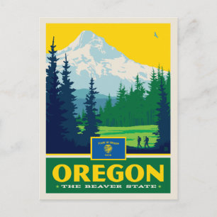 Cartão Postal Orgulho Estatal   Oregon