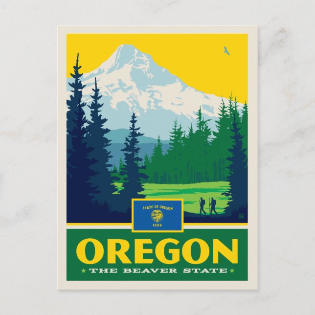 Cartão Postal Orgulho Estatal | Oregon (Frente)