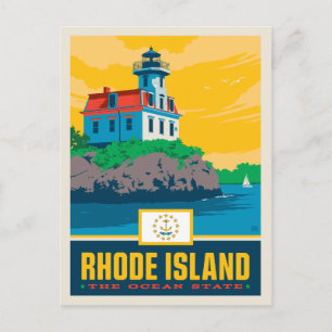 Cartão Postal Orgulho Estatal   Rhode Island