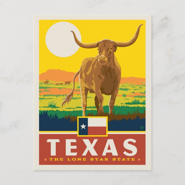 Cartão Postal Orgulho Estatal | Texas (Frente)