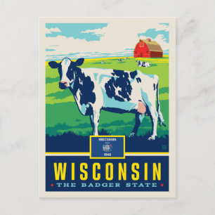 Cartão Postal Orgulho Estatal   Wisconsin