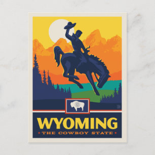 Cartão Postal Orgulho Estatal Wyoming