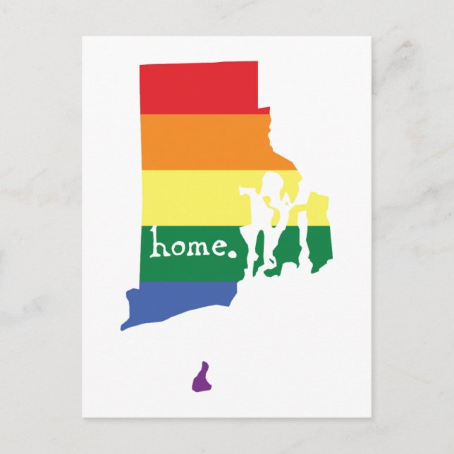 Cartão Postal Orgulho gay | Rhode Island (Frente)