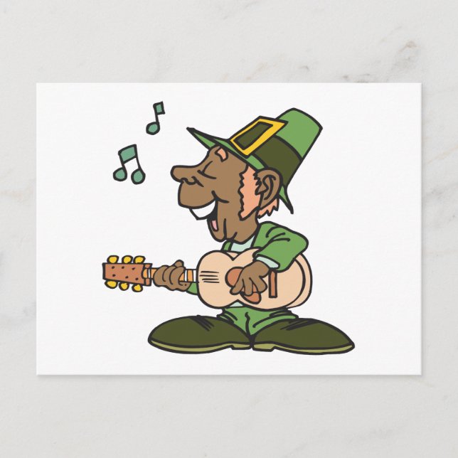 Cartão Postal Orgulho Irlandês Negro (Frente)