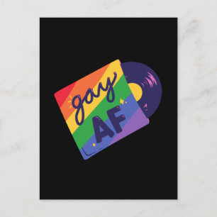 Cartão Postal Orgulho LGBT+. queer, amor gay.Gay