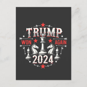 Cartão Postal Orgulho Maga Trump Ganhou novamente o Dia da Inagu