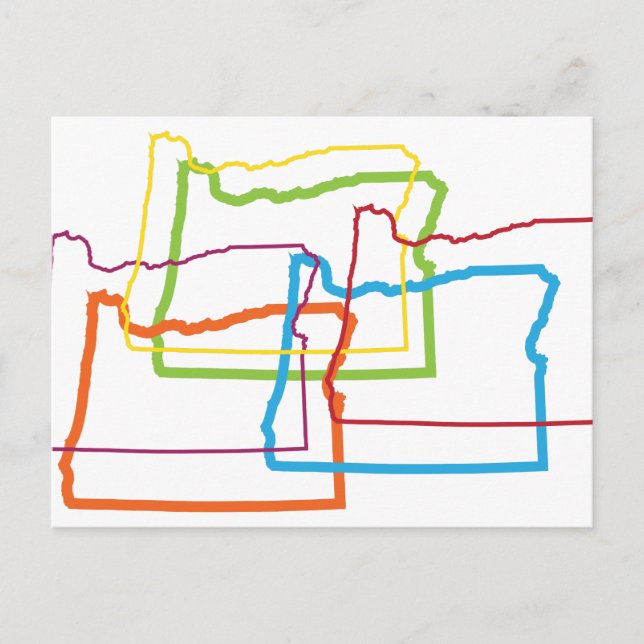 Cartão Postal orgulho oregoniano desfocado (Frente)