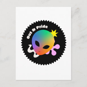 Cartão Postal ORGULHO& Orgulho. Orgulho LGBT+.
