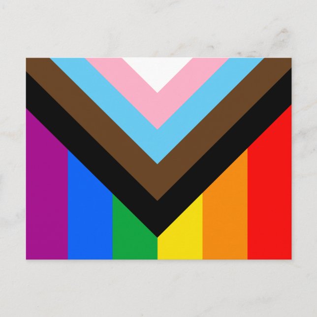 Cartão Postal Orgulho Progressivo LGBTQ+ (Frente)