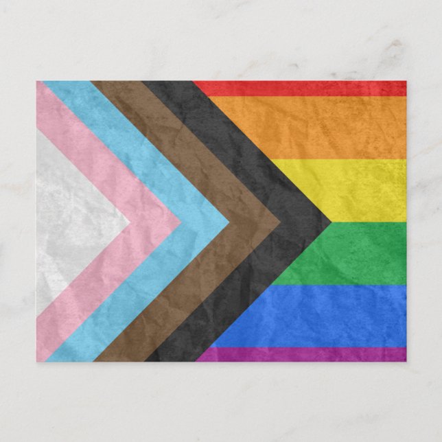 Cartão Postal Orgulho Progressivo LGBTQ+ (Frente)