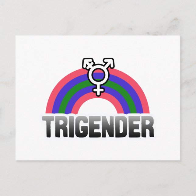 Cartão Postal Orgulho Trigênero (Frente)