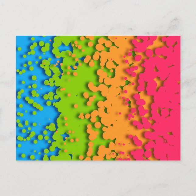 Cartão Postal Orgulhos Panromântico Groovy Retro Bubbly Trippy F (Frente)
