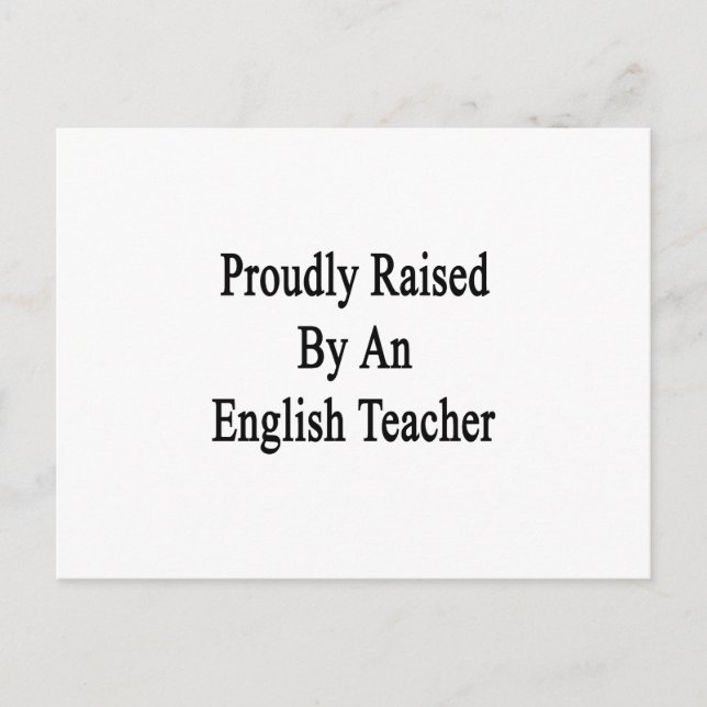Cartão Postal Orgulhosa Criada Por Um Professor Inglês (Frente)