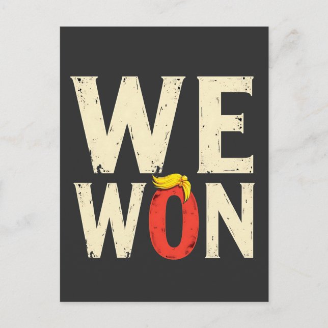 Cartão Postal Orgulhosa Maga Trump Ganhou Inaguração Dia de Disc (Frente)