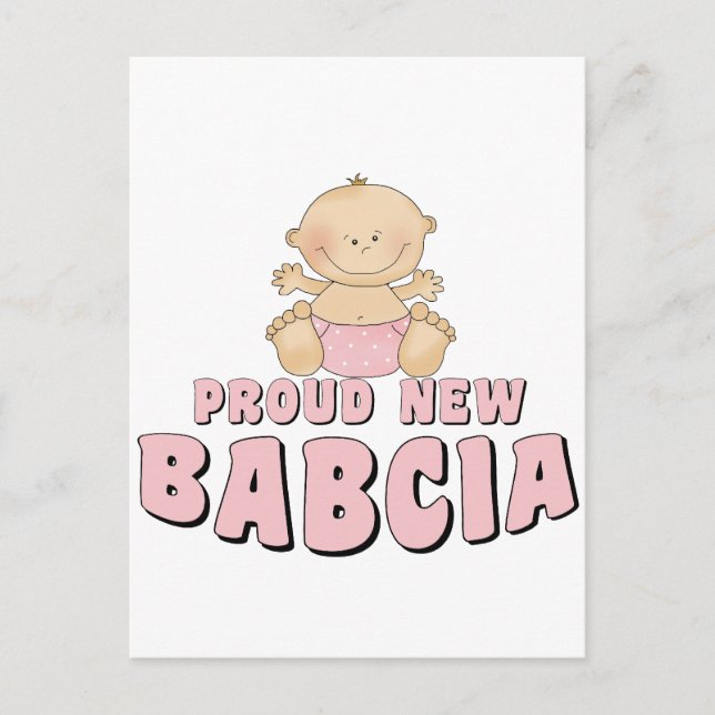 CARTÃO POSTAL ORGULHOSA NOVA BABCIA (Frente)