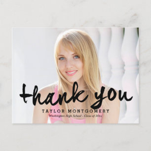 Cartão Postal Orgulhosamente, Graduação Bruta Obrigado Cartaz