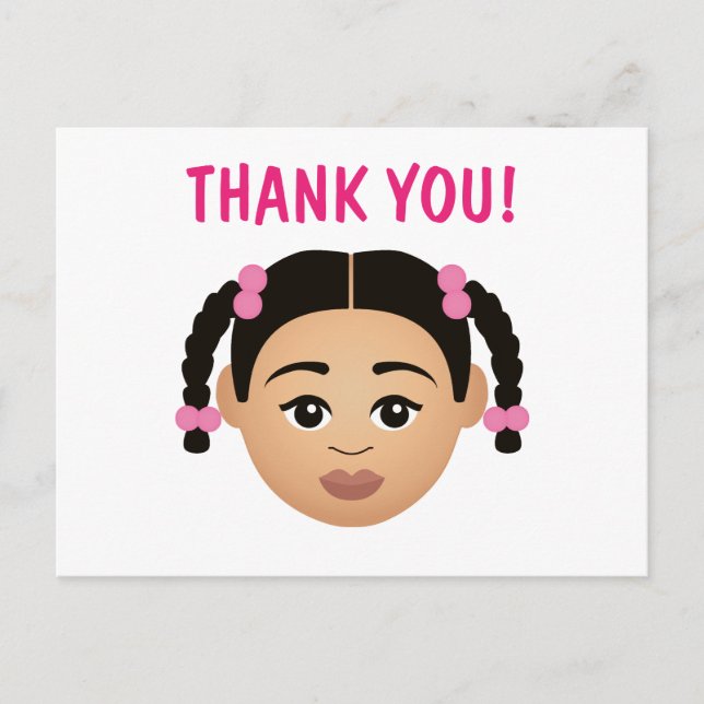 Cartão Postal #Orgulhoso2BNaturalMe Escolha-Minha-Tez Obrigado (Frente)