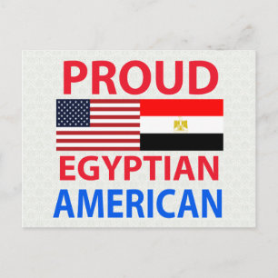 Cartão Postal Orgulhoso Egípcio Americano