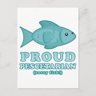 Cartão Postal Orgulhoso Pescetariano