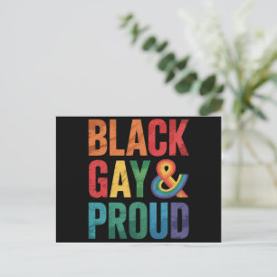 Cartão Postal Orgulhosos Gays e Negros LGBTQ Queers Negros