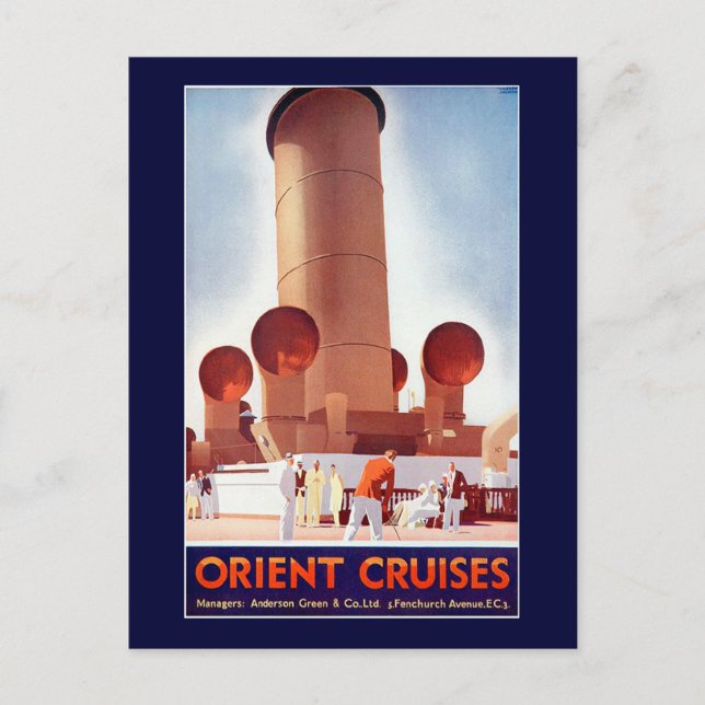 Cartão Postal Orient Cruises Big Funnel (Frente)