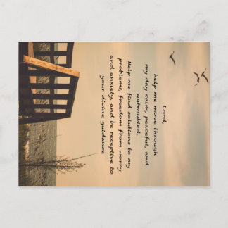 Cartão Postal Orientação de Paz de Prayer Serenity