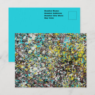 Cartão Postal Orientado para o Amante do Design de Arte Abstrata