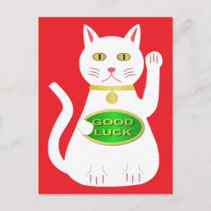 Cartão Postal Oriental Lucky Cat