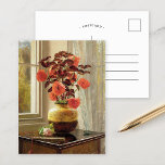 Cartão Postal Oriental Poppy e Coleus | Jessica Hayllar<br><div class="desc">Oriental Poppy e Coleus em Cloisonné Vase pela artista e pintor britânica Jessica Hayllar. A pintura de arte retrata uma vida interior tranquila com um belo arranjo floral num vaso. Use as ferramentas de design para adicionar texto personalizado ou personalizar a imagem.</div>