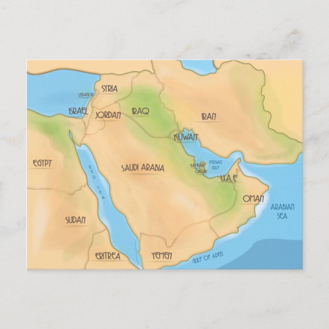 Cartão Postal Oriente Médio (Frente)