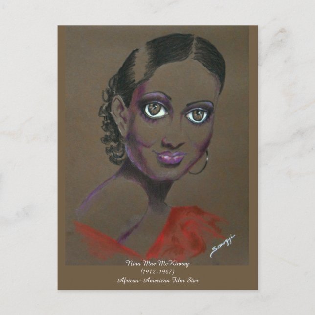 Cartão Postal Orig Art/Black Filmstar Nina Mae McKinney Postcard (Frente)