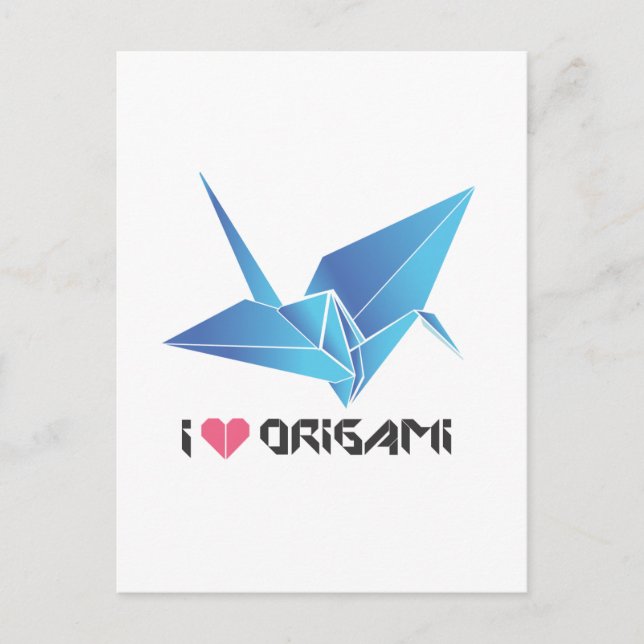 Cartão Postal origami bird (Frente)